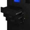 Close-up shot of an open black cabinet with drawers and a locked door. Anteprima dell’immagine prodotto