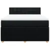 Boxspringbett mit Matratze Schwarz 140x190 cm Stoff Produktbild-Vorschau 4