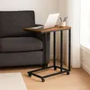 Relaxdays Beistelltisch C-Form, HBT 79x60x30 cm, Rollen, Produktbild-Vorschau 2