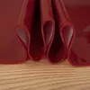 Obrus obrus 140 cm okrągły czerwony zmywalny lniany obrus Podgląd zdjęcia produktu 3