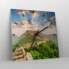 Wanduhr - Quadrat - Glasuhr - Wand Berg asiatisch china - Produktbild-Vorschau 4
