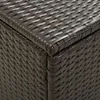 Close-up view of the corner of a brown woven storage box. Náhled obrázku produktu
