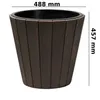 Runder Topf aus Holzimitat 54 L braun Ø 49 cm - stilvolle Produktbild-Vorschau 2