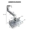 DACHHAKEN 140mm 3-fach Verstellbar PV Halterung Produktbild-Vorschau 4