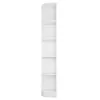 A white corner bookshelf with five shelves against a white background. Produktbild-Vorschau