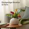 Praknu Keramik Vase Weiß Klein - Bauchige Form mit Produktbild-Vorschau 2