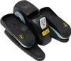 A black electric elliptical pedal exerciser with a remote control and a warning label. Podgląd zdjęcia produktu