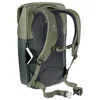 The back view of a green and dark green Deuter backpack with a phone in a side pocket. Produktbild-Vorschau