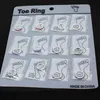 12 Stück/Packung elastische Zehenringe mit Strass-Dekor in Produktbild-Vorschau 2
