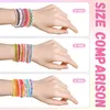 Three images showing hands with bracelets of different bead sizes. Produktbild-Vorschau