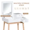 HOMCOM Coiffeuse avec miroir table de maquillage style Voir les images du produit 14