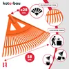 KOTARBAU® Rateau à Feuilles Plastique 58 cm Orange sans Voir les images du produit 5