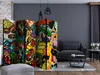 Akusticher Raumteiler Graffiti Foto Paravent 225x172 cm Produktbild-Vorschau 2