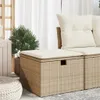 vidaXL Zahradní stolička s polštářem béžová 55x55x37 cm Náhled obrázku produktu 2