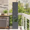 vidaXL Garten Sichtschutz-Leinwand Floral Anthrazit 32 x 32 Produktbild-Vorschau 2