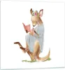 Bilder auf glas - Einteilig - Känguru Mama Kind - 40x40cm - Produktbild-Vorschau 1