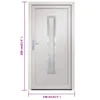 vidaXL Drzwi wejściowe białe 108x208 cm PVC Podgląd zdjęcia produktu 10
