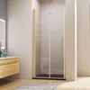Duschspa 80x195cm Gold gebürstet Nischentür Falttür Produktbild-Vorschau 2