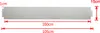 A metal garden border with dimensions indicated by red lines and text. Produktbild-Vorschau