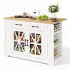 120cm tragbare Kücheninsel mit Klappbarem Esstisch, AC- und Produktbild-Vorschau 20