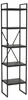 Metaalrek, 27 x 27 x 130 cm, 5 etages, zwart Productafbeelding-voorbeeld 1