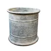 Runder Zink-Pflanztopf im rostigen Stil, Höhe 16 cm, Ø 17 Produktbild-Vorschau 2