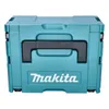 A teal Makita Makpac storage case with a black handle is shown against a white background. Produktbild-Vorschau