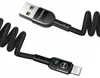 Kabel USB na Lightning Rychlý spirálový kabel 1,8 m černý Náhled obrázku produktu 3