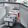 Kątowy pojemnik na śmieci Hailo 3647141 Rondo z 4-komorowym Podgląd zdjęcia produktu 14