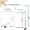 EUGAD Badezimmerschrank auf Rollen, aus MDF, 70x71,5x20 cm, Produktbild-Vorschau 7
