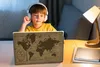 MuchoWow® Laptop Aufkleber Sticker Cover Weltkarte - Braun Produktbild-Vorschau 3
