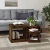 vidaXL Couchtische 3 Stk. Räuchereiche Holzwerkstoff Produktbild-Vorschau 3