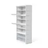 8 Ebenen Schuhregal 139x64x30 cm Schuhschrank Weiß Produktbild-Vorschau 4