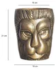 FineBuy Deko Vase Löwenkopf 21 cm Aluminium Gold Blumenvase Produktbild-Vorschau 3