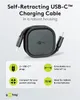Selbstaufrollendes USB-C-Kabel, 1 m, schwarz;silber Produktbild-Vorschau 5