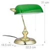Relaxdays Bankerlampe mit Zugschalter, grüner Schirm, Produktbild-Vorschau 4