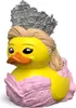 A yellow rubber duck dressed as a princess with a crown and a pink dress. Náhled obrázku produktu
