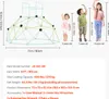 A climbing dome with children of different ages shown for scale, along with product specifications. Produktbild-Vorschau