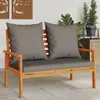 vidaXL Gartensofa 120 cm mit Kissen Massivholz Akazie Produktbild-Vorschau 2