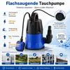 Bituxx Flachsaug Tauchpumpe 400 Watt Blau MS-17241 Produktbild-Vorschau 2