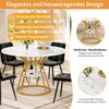 okwish Esstisch rund Gold mit verstellbaren Metallbeine Produktbild-Vorschau 4