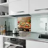 Küchenrückwand Spritzschutz Glas mit Motiv Pizza im Produktbild-Vorschau 2