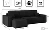 Sofa w kształcie L BEST narożnik tkanina Poso czarny lewy Podgląd zdjęcia produktu 7