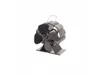 A black, four-bladed stove fan on a white background. Podgląd zdjęcia produktu