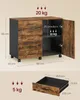 VASAGLE pojízdný kontejner, kartotéka, skříňka s dvířky, Náhled obrázku produktu 7