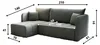FurMeb24 ECKSOFA SALTO L - 210 x 140 cm MONOLITH 04 - mit Produktbild-Vorschau 6