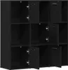 vidaXL Bücherschrank Schwarz Eichen-Optik 90x28x90 cm Produktbild-Vorschau 5