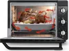 A roast beef is cooking in a toaster oven, with red arrows indicating the circulation of hot air. Náhľad obrázku produktu