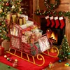 COSTWAY Schlitten Deko für Weihnachten, Weihnachtsschlitten Produktbild-Vorschau 7