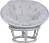 MiaMöbel Sessel 80 cm Modern Rattan Weiß Produktbild-Vorschau 2